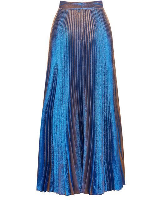 Jupe longue plissé Rochas en coloris Blue