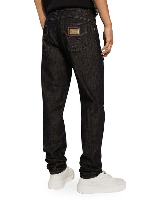 Dolce & Gabbana Black Regular-Fit Denim Jeans for men
