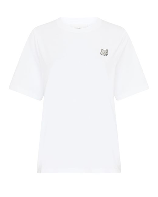 Maison Kitsuné White Bold Fox Head Patch Comfort T-shirt