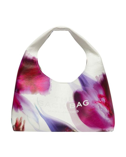 Marc Jacobs Purple The Future Floral Leather Sack Bag