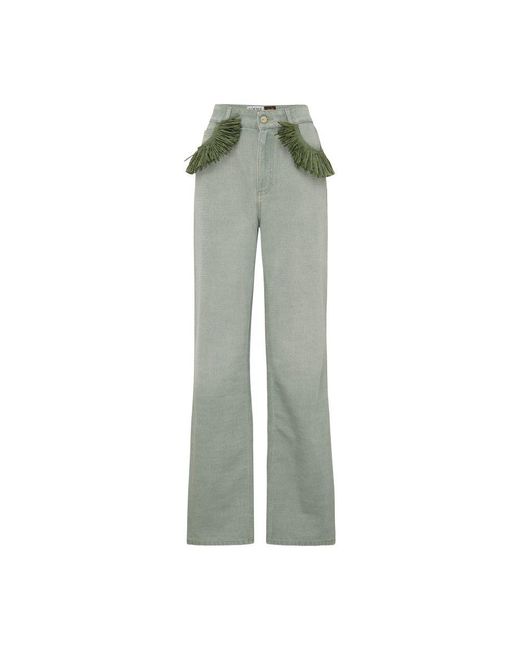 Loewe Green Bootleg Jeans