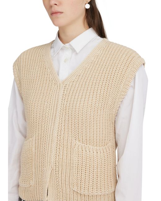 Totême  Natural Sleeveless V-neck Sweater