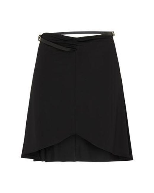 Courreges Black Ellipse Slash Mini Skirt
