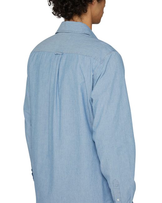 Maison Kitsuné Blue Fox Head Logo Shirt for men