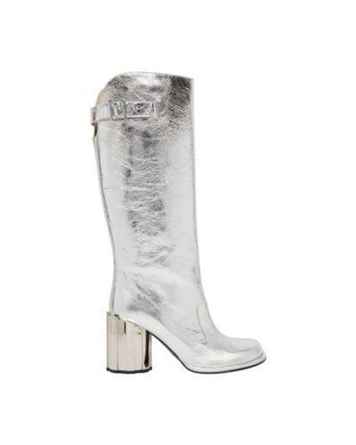 AMI Gray Buckled Boots