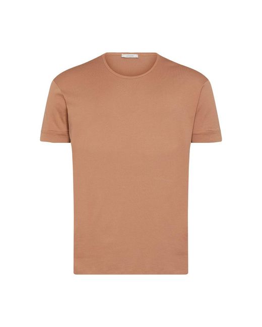 Lemaire Brown Short-Sleeved T-Shirt for men