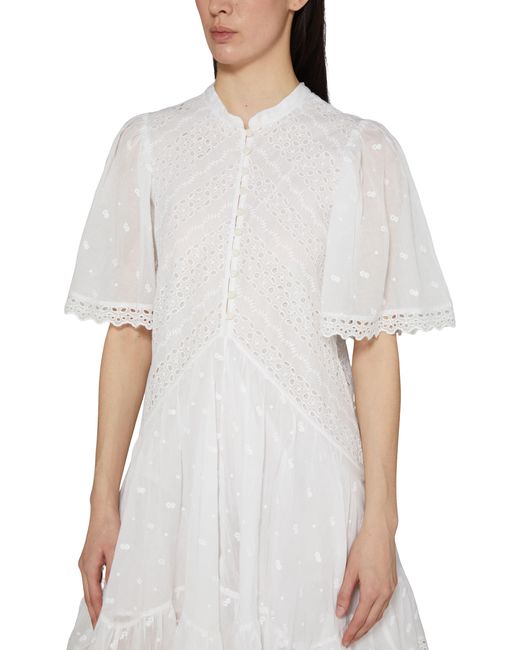 Robe courte Slayae Isabel Marant en coloris White