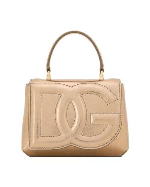 Dolce & Gabbana Natural Dg Logo Bag Top-handle Bag