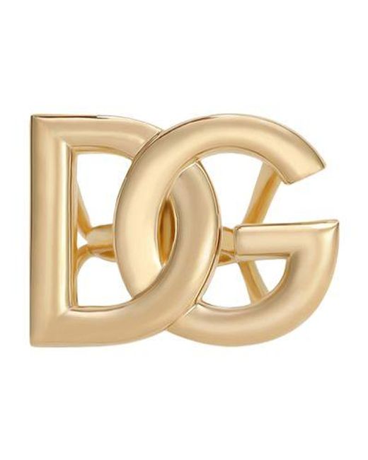 Dolce & Gabbana Metallic Dg Logo Ring