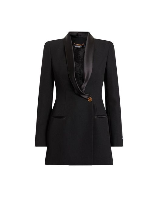 Versace Black Evening Jacket With Satin Double Contrasts