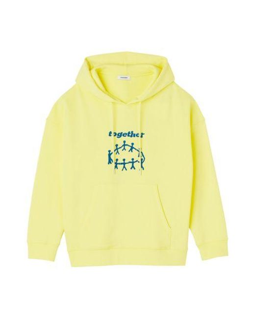 Sandro Yellow Hoodie Together for men