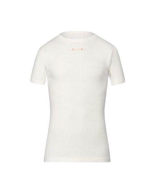 Maison Margiela White Fancy Rib T-shirt for men