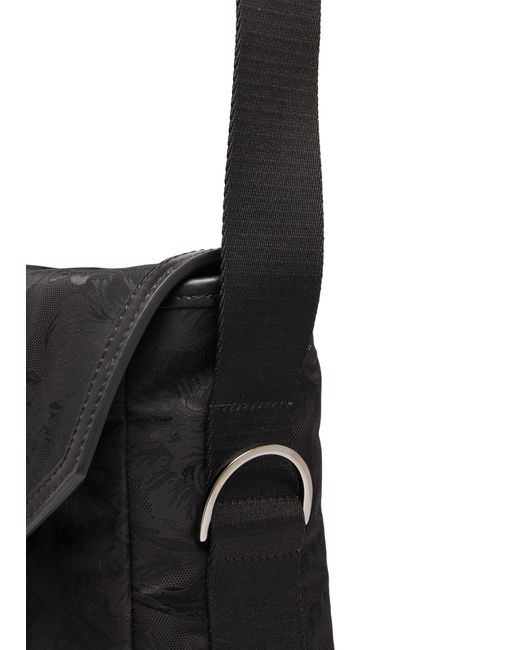 Versace Black Barocco Messenger Bag for men