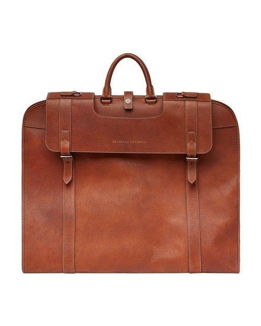 Brunello Cucinelli Garment Bag in Brown for Men Lyst