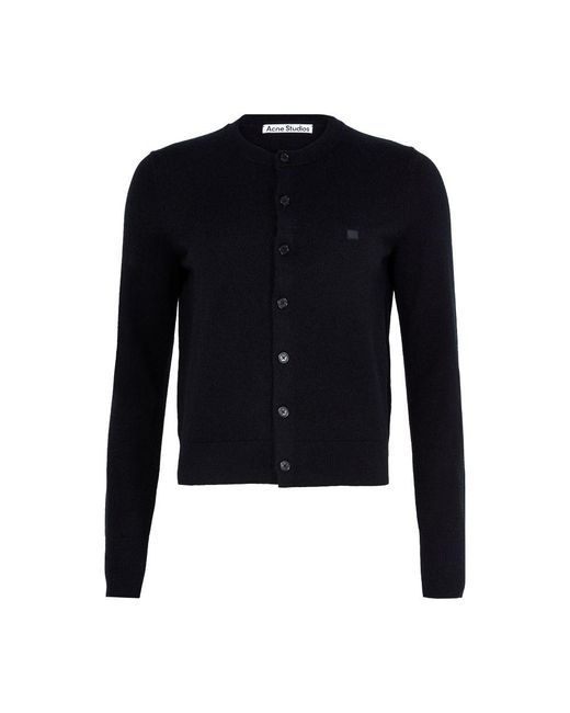 Acne Blue Cardigan Aus Wolle