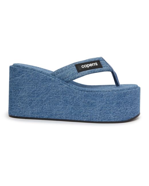 Sandales compensées Coperni en coloris Blue