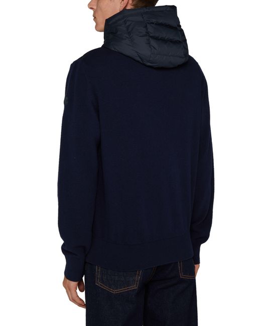 Moncler Blue Bi-Material Jacket for men