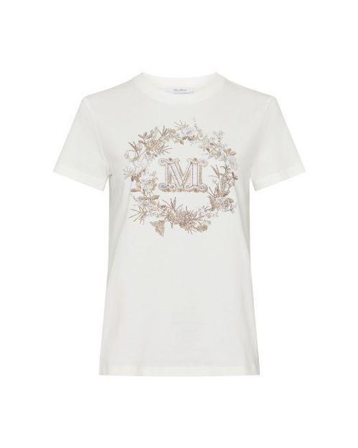 Max Mara Elmo T-shirt in White | Lyst