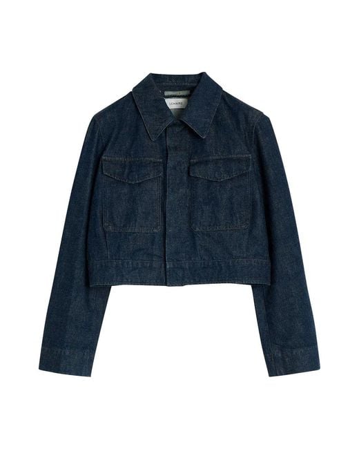 Lemaire Blue Two Pocket Cropped Jacket