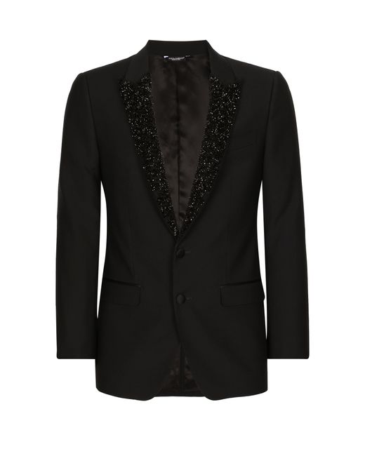 Dolce & Gabbana Einreihige Jacke in Martini-Fit in Black für Herren