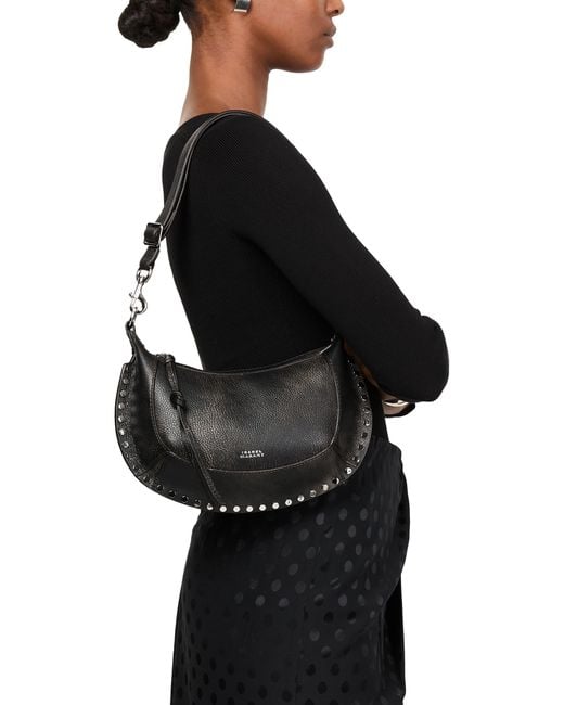 Isabel Marant Black Oskan Moon Shoulder Bag