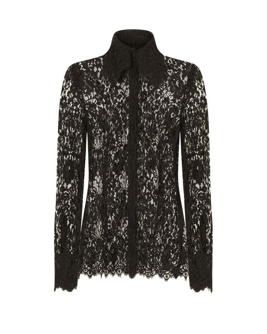 Dolce & Gabbana Black Lace Shirt