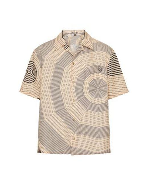 Loewe Natural Printed Linen Short-Sleeve Shirt for men