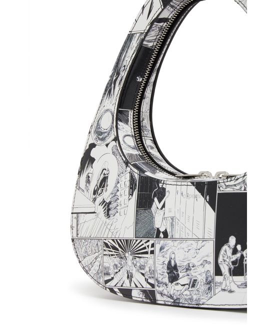 Coperni White Swipe Bd Printed Baguette Bag
