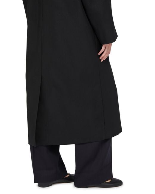Rohe Black Double-Breasted Long Coat