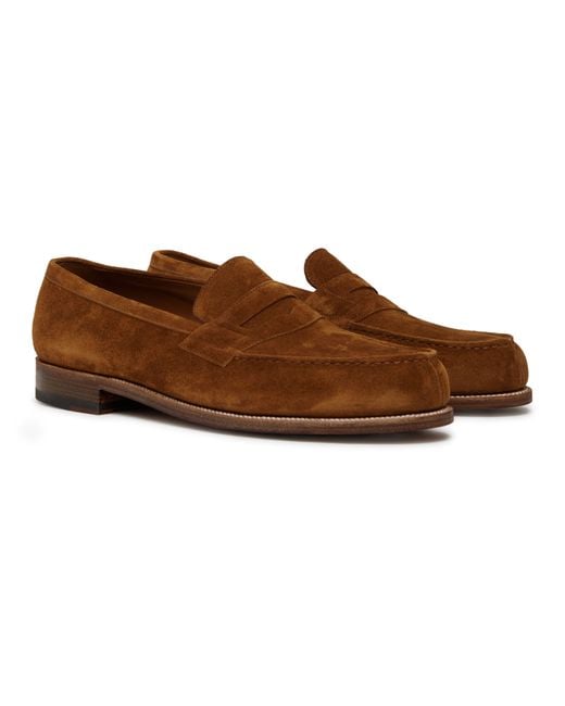 J.M. Weston Brown Loafers 180 for men