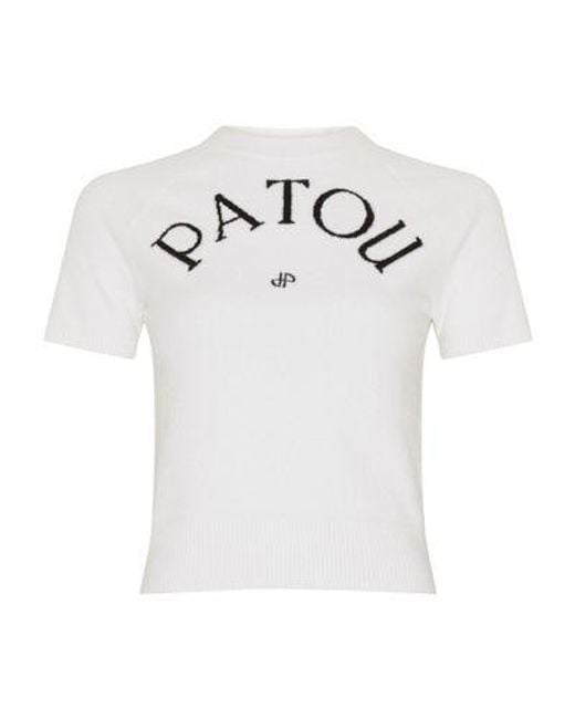 Patou White Jacquard Knit Top