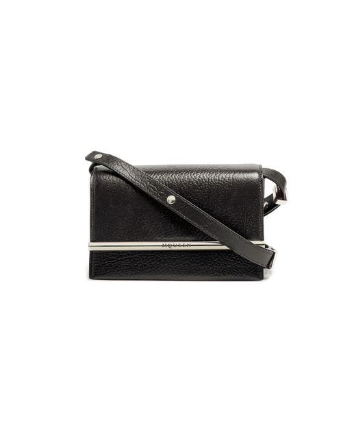 Alexander McQueen Black Cross-Bar-Umhängetasche