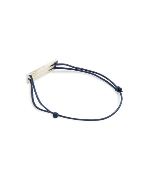 Le Gramme Blue Sterling Cord Bracelet 2,5G for men