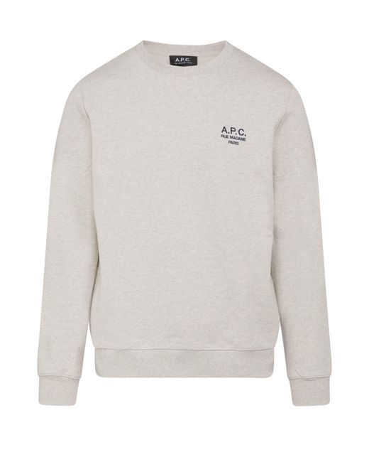 A.P.C. White Rider Long-Sleeved Sweatshirt for men