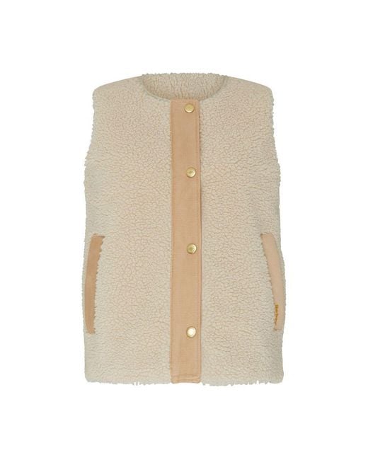 Barbour Dulsie Liner Gillet in Natural | Lyst