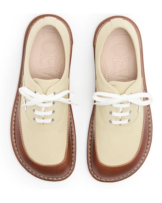 Loewe Schnürschuhe Aus Materialmix in Natural für Herren