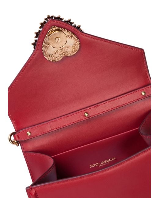 Dolce & Gabbana Red Small Devotion Top-Handle Bag