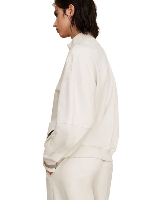 Brunello Cucinelli White Sweatshirt aus Molton