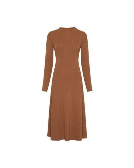 Moncler Brown Long-Sleeved Dress