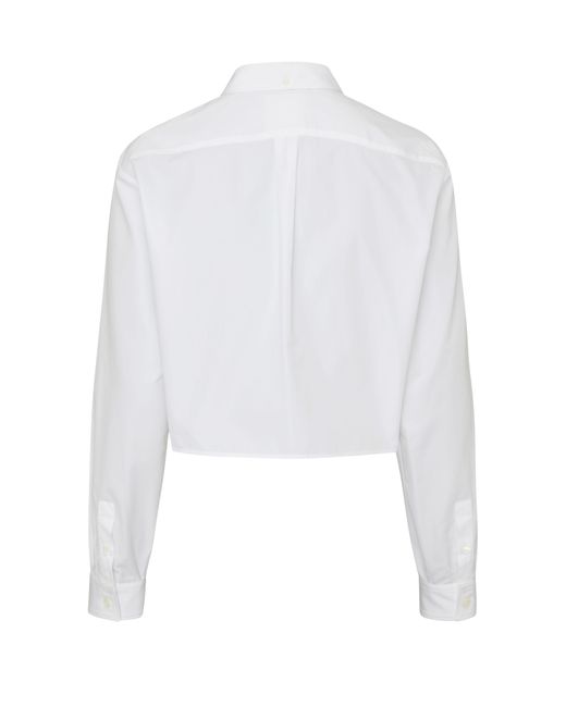 Givenchy White 4g Cropped Shirt