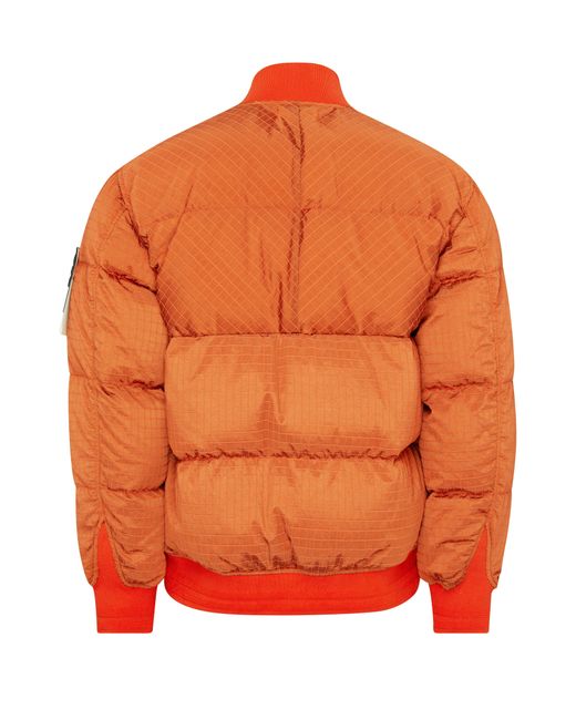 Stone Island Orange Puffer Jacket for men