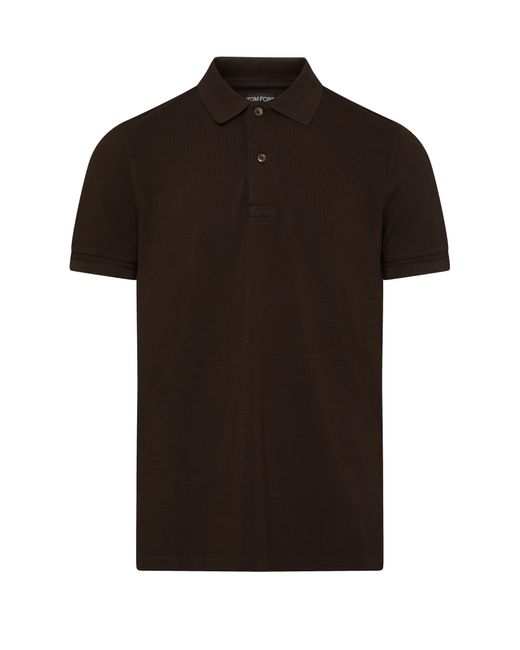 Tom Ford Poloshirt mit kurzen Ärmeln in Brown für Herren