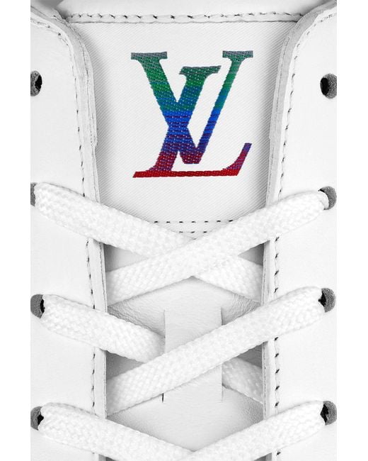 Louis Vuitton White & Red Gradient Tattoo High Top Sneakers – Savonches