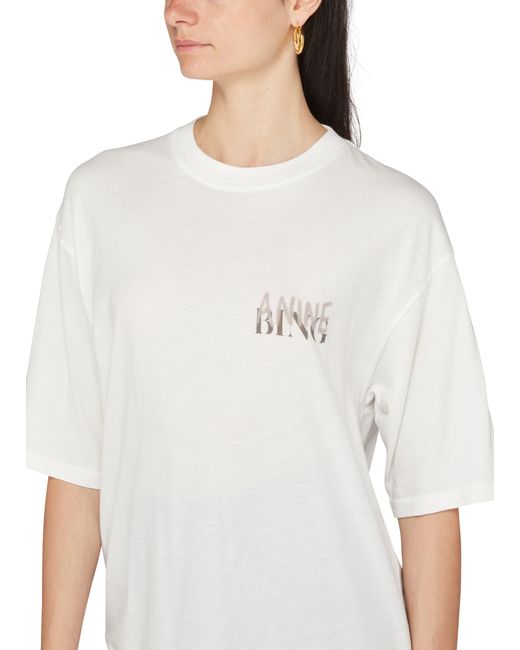 Anine Bing White Cason Graffiti T-Shirt