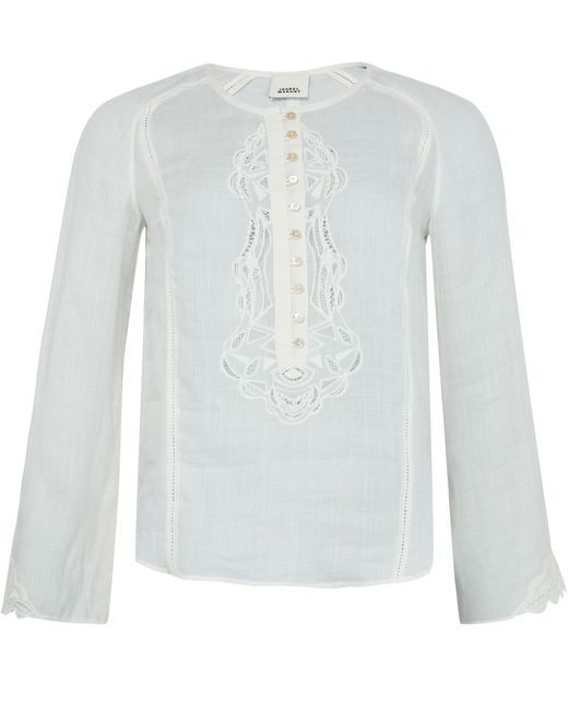 Isabel Marant White Bluse Luciele