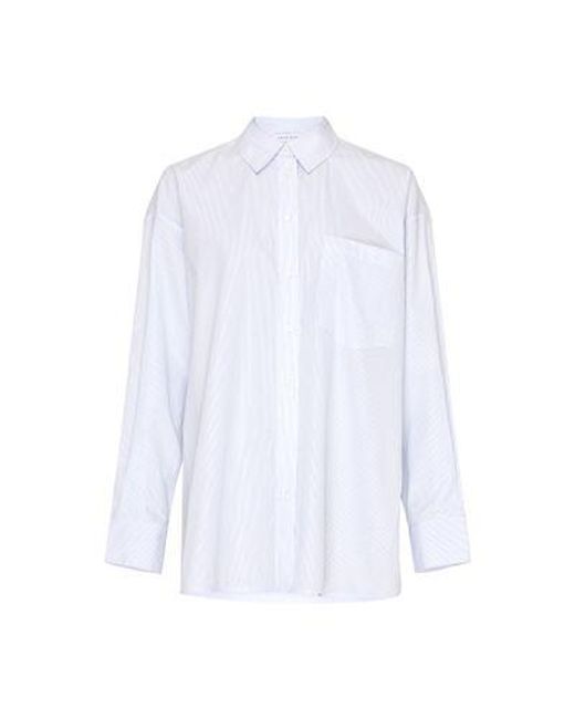 Anine Bing White Chrissy Long Sleeves Shirt