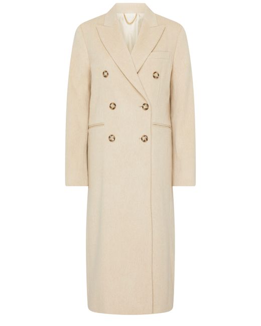 Victoria Beckham Natural Tailored Slim Coat