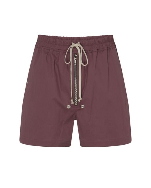 Rick Owens Purple Bela Shorts for men