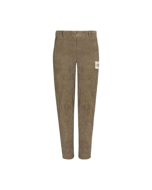 Dolce & Gabbana Green Corduroy Pants With Re-edition Label for men