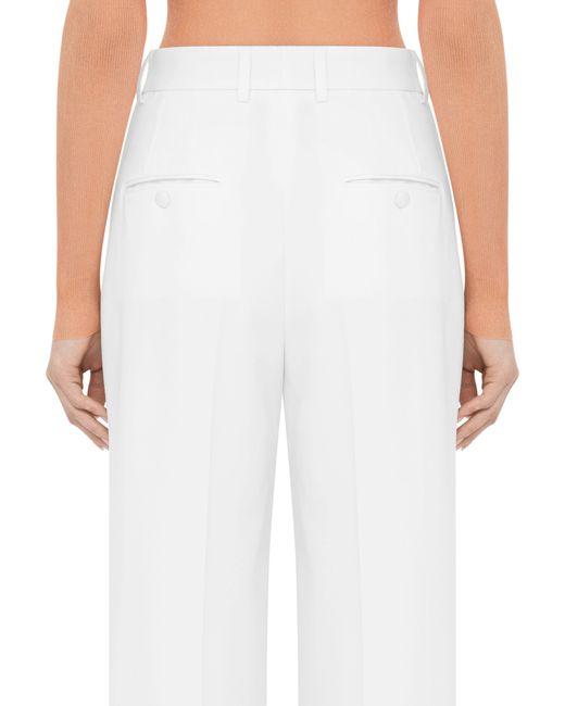Dolce & Gabbana White Wool Pants